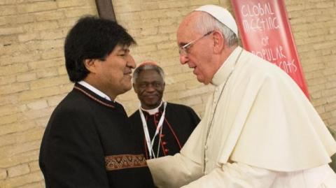 Papa Francisco y Evo Morales