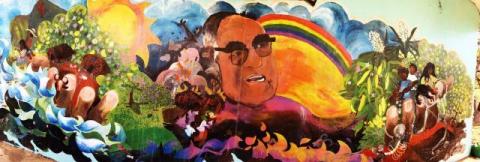Mural en la comunidad La Quesera, Bajo Lempa, El Salvador